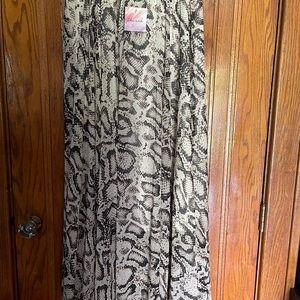 CHICWISH sheer Snake Print Maxi Skirt